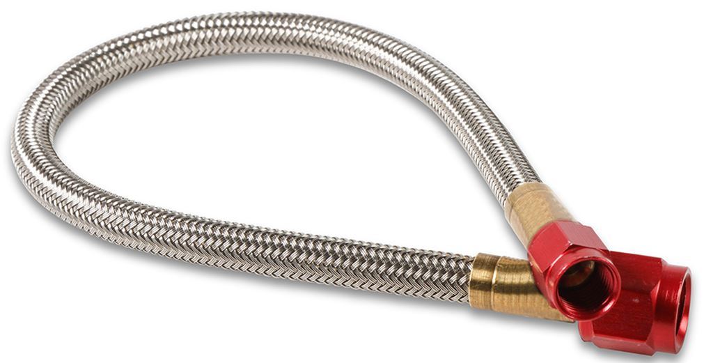 NITROUS OXIDE SYSTEMS 12in. Nitrous Hose -4an/-3an- Red Ends 15341NOS