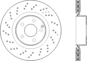 CENTRIC BRAKE PARTS Premium OE Design Drille d Brake Rotor 128.3512