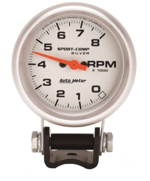 AUTOMETER Sport Comp 2 5/8in Silver Tach 8000 RPM 3707