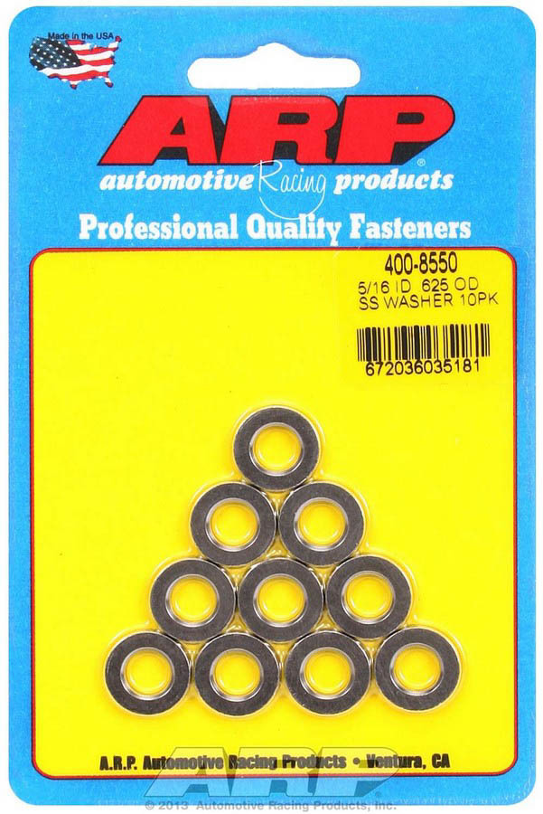 ARP S/S Flat Washers – 5/16 ID x .625 OD (10) 400-8550