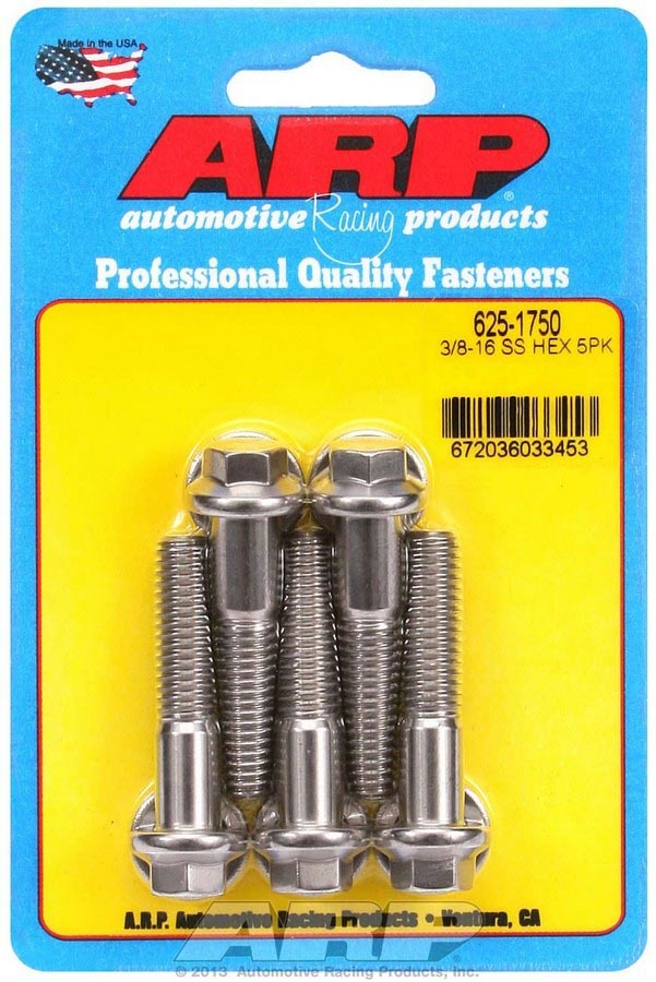ARP S/S Bolt Kit – 6pt. (5) 3/8-16 x 1.750 625-1750