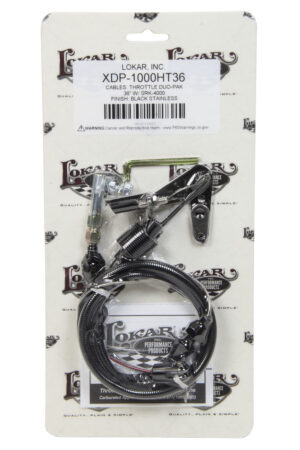 LOKAR 36in Duo Pack Throttle Cable Black XDP-1000HT36
