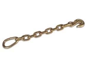 MACS CUSTOM TIE-DOWNS Chain Extension 3/8in x 18.5in Hook and Oval 711838