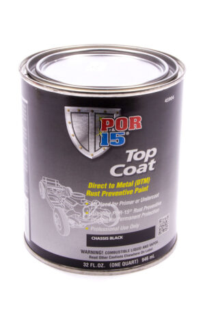POR-15 Top Coat Chassis Black Paint Quart 45904