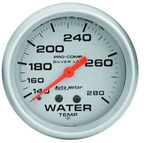 AUTOMETER Pro Comp 2-5/8in Silver Liq-Fill Water 140-280 4631