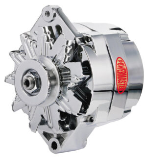 POWERMASTER Chrome 85amp Delco Alternator 1 Wire 17127