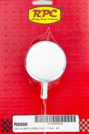 RACING POWER CO-PACKAGED Alum Plain PCV Breather Polished R6000