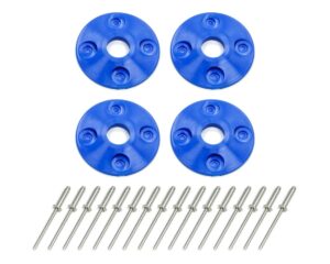 DOMINATOR RACE PRODUCTS Scuff Plate Plastic 4pk Blue 1202-BL