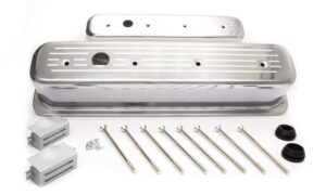 RACING POWER CO-PACKAGED SBC Alum Tall Center Bolt V/C Ball Milled Pol R6047