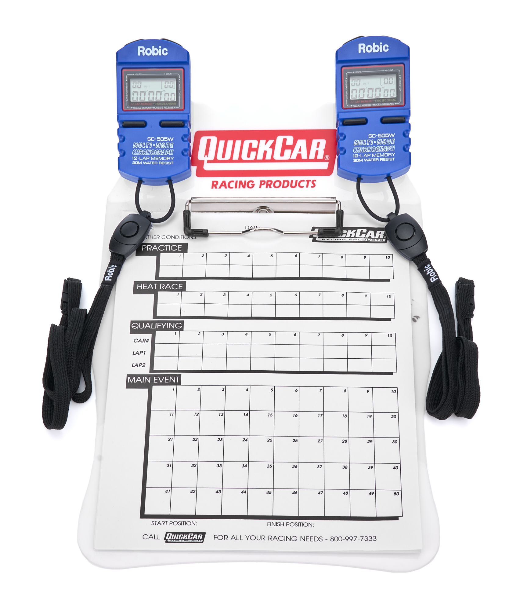 QUICKCAR RACING PRODUCTS Clipboard Timing System White 51-054