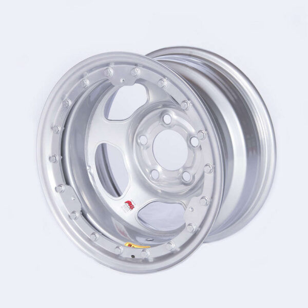 BASSETT 15×8 IMCA Silver Beadlock Inertia 5×5 58A54ISLK