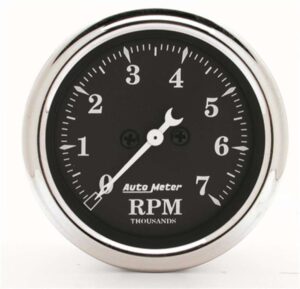 AUTOMETER Gauge Tachometer 2 1/16i n 7k RPM In-Dash Black B 1797