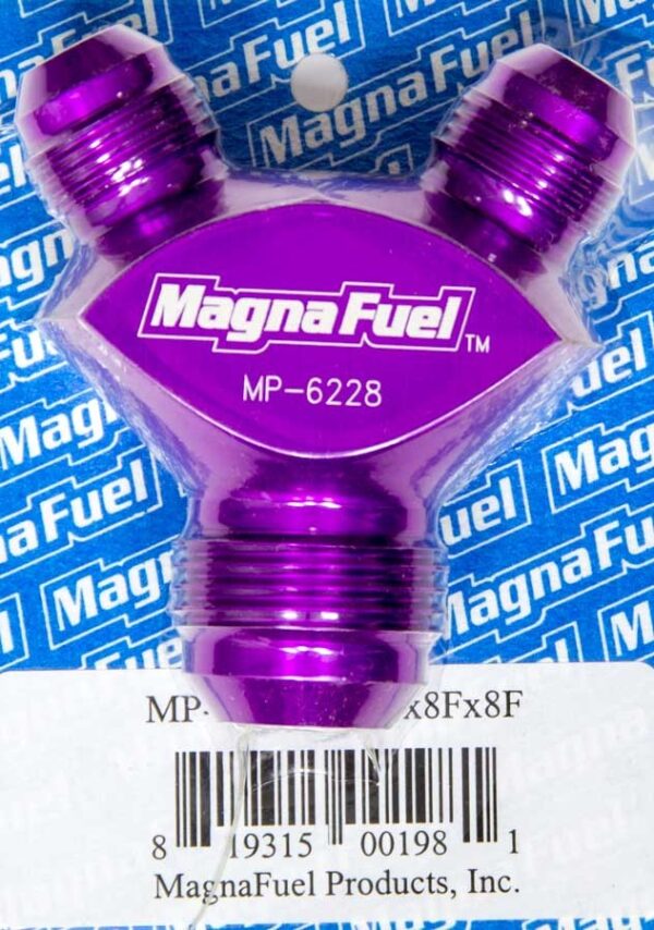 MAGNAFUEL/MAGNAFLOW FUEL SYSTEMS Y-Fitting – 1 #12an Male & 2 #8an Male MP-6228
