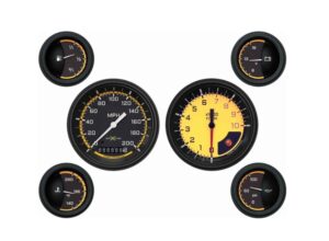 CLASSIC INSTRUMENTS Auto Cross 6 Gauge Set Yellow AX01YBLF