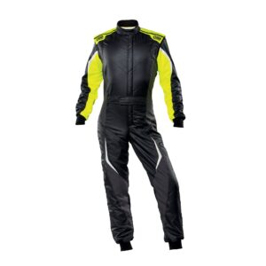 OMP RACING, INC. TECNICA EVO SUIT BLACK/Y ELLOW SIZE 60 FIA 8856-2 IA0-1859-B01-SF-178-60
