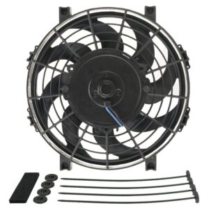 DERALE 9in Tornado Electric Fan w/Standard  Mounting Kit 16619