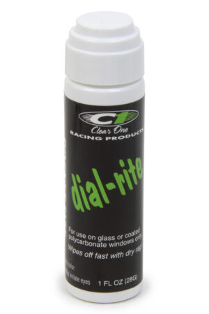 CLEAR ONE RACING PRODUCTS Dial-In Window Marker White 1oz Dial-Rite DRP1