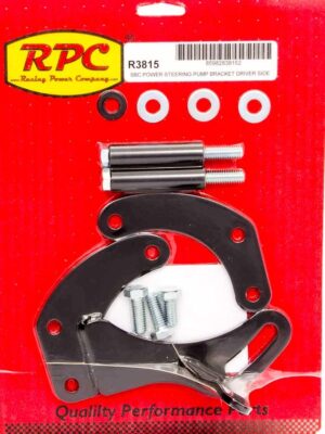 RACING POWER CO-PACKAGED SBC Saginaw Power Steer Bracket Swp Black R3815