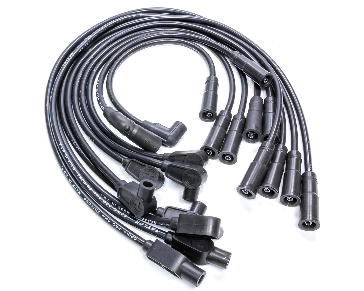 TAYLOR/VERTEX 8mm Spiro-Pro Custom Plug Wire Set – Black 74025