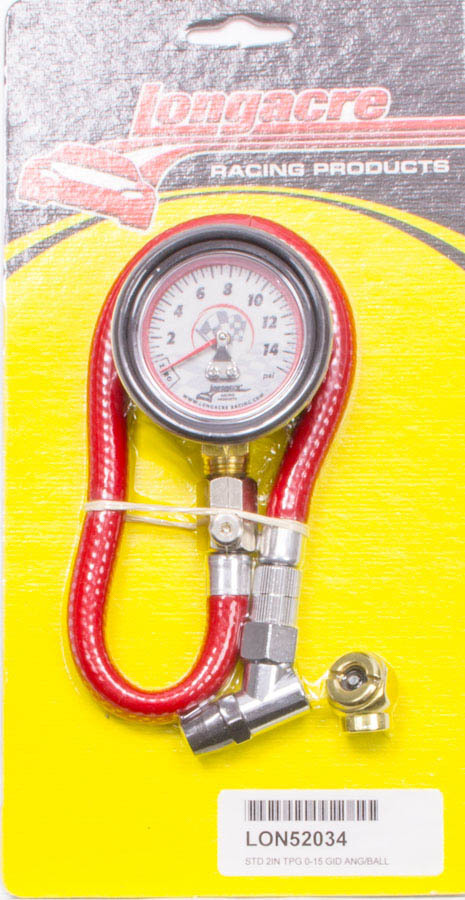 LONGACRE Tire Gauge 0-15PSI 2in GID 52-52034