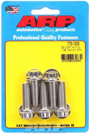 ARP Bolt Kit – SS 12pt 5pk 10mm x 1.25 x 30mm 773-1003
