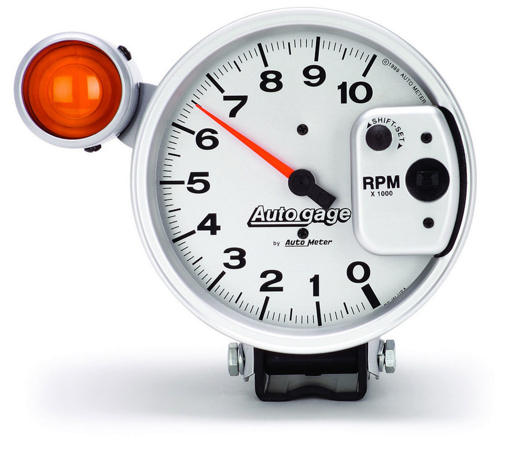 AUTOMETER 5in Auto Gauge Tach -10K Silver Face 233911