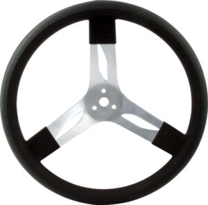 QUICKCAR RACING PRODUCTS 15in Steering Wheel Alum Black 68-001