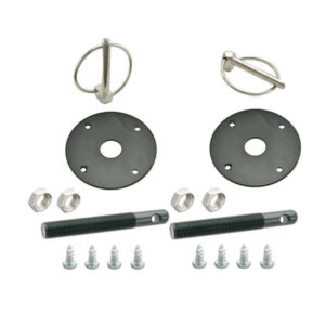 SPECIALTY PRODUCTS COMPANY Hood Pin Kit Flip-Over Clips 1/2in Dia. Black 7716BK