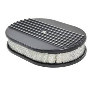 SPECIALTY PRODUCTS COMPANY Air Cleaner Kit  12in X 2in Oval Half Finned Top 6490BK