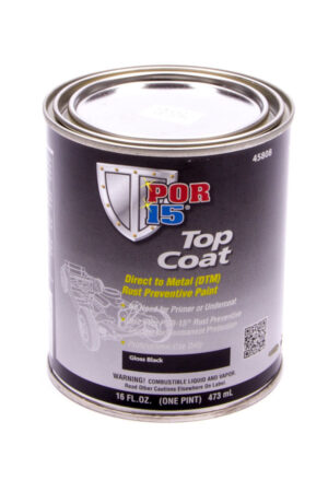 POR-15 Top Coat Paint Gloss Black Pint 45808