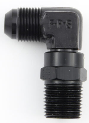 FRAGOLA #8 x 1/2 MPT 90 Deg Swivel Adapter Black 499188-BL