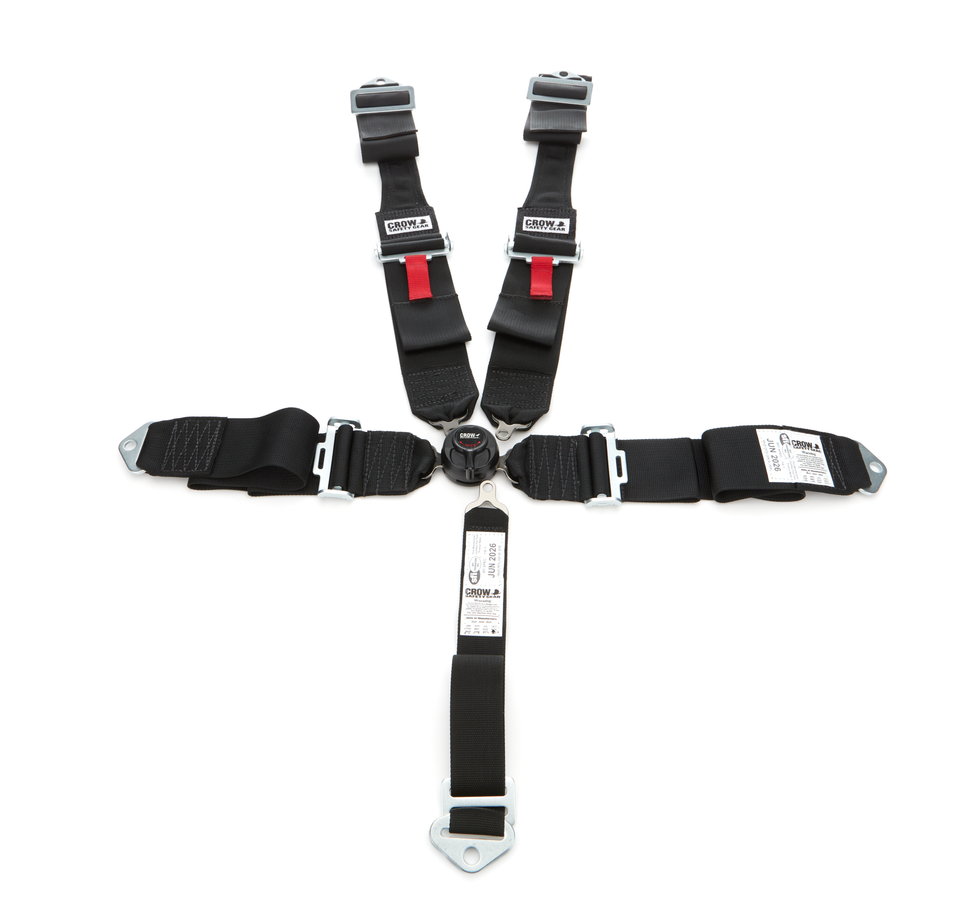 CROW SAFETY GEAR Seat Belts 5 Way Kam Blk Lock 52in Lap PD DB 11104DB