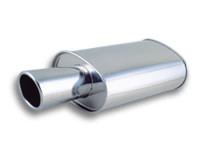 VIBRANT PERFORMANCE STREETPOWER Oval Muffler w/ 4in Round Angle Cut 1042