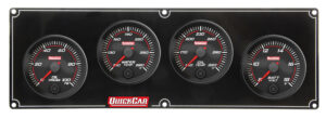 QUICKCAR RACING PRODUCTS Redline 4 Gauge Panel OP/WT/OT/Volt 69-4027