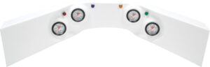 QUICKCAR RACING PRODUCTS 4-Gauge Molded Dash OP/WT/OT/FP White 61-6024