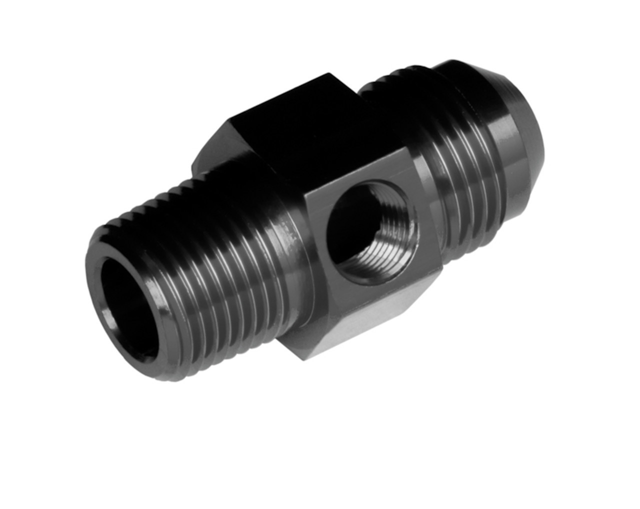 REDHORSE PERFORMANCE 8AN ML to 3/8in NPT ML 1/8in NPT Hex Black 9194-08-06-2