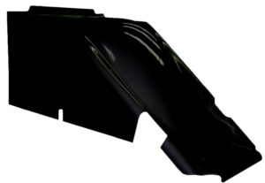 TRIPLE X RACE COMPONENTS 600 Mini Sprint Hood Dual Duct Black 600-BW-0014BLK