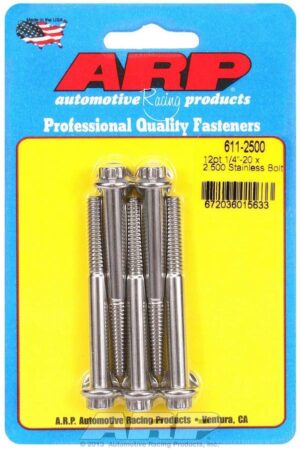 ARP S/S Bolt Kit – 12pt. (5) 1/4-20 x 2.500 611-2500