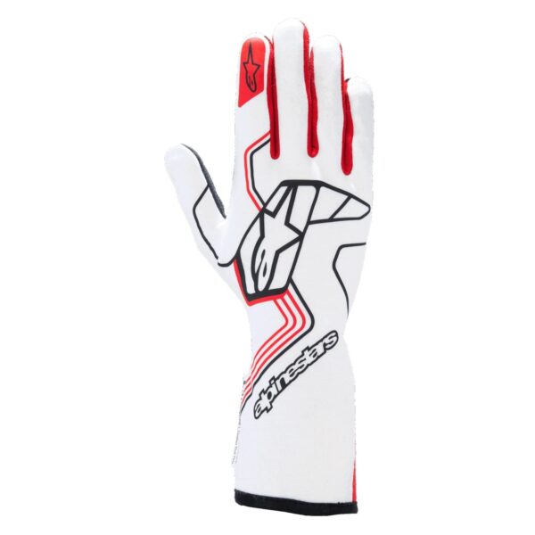 ALPINESTARS USA Glove Tech-1 Race V4 White / Red  Medium 3552024-23-M