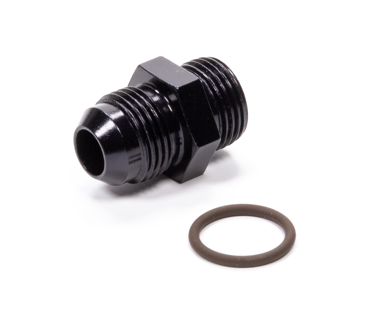 FRAGOLA #8 x 3/4-16 (#8) Radius O-Ring Fitting Black 495103-BL