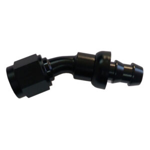 TRIPLE X RACE COMPONENTS #8 30 Degree Hose End Push Lock HF-13008BLK