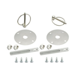 SPECIALTY PRODUCTS COMPANY Hood Pin Kit Flip-Over Clips 1/2in Dia. Silver 7716