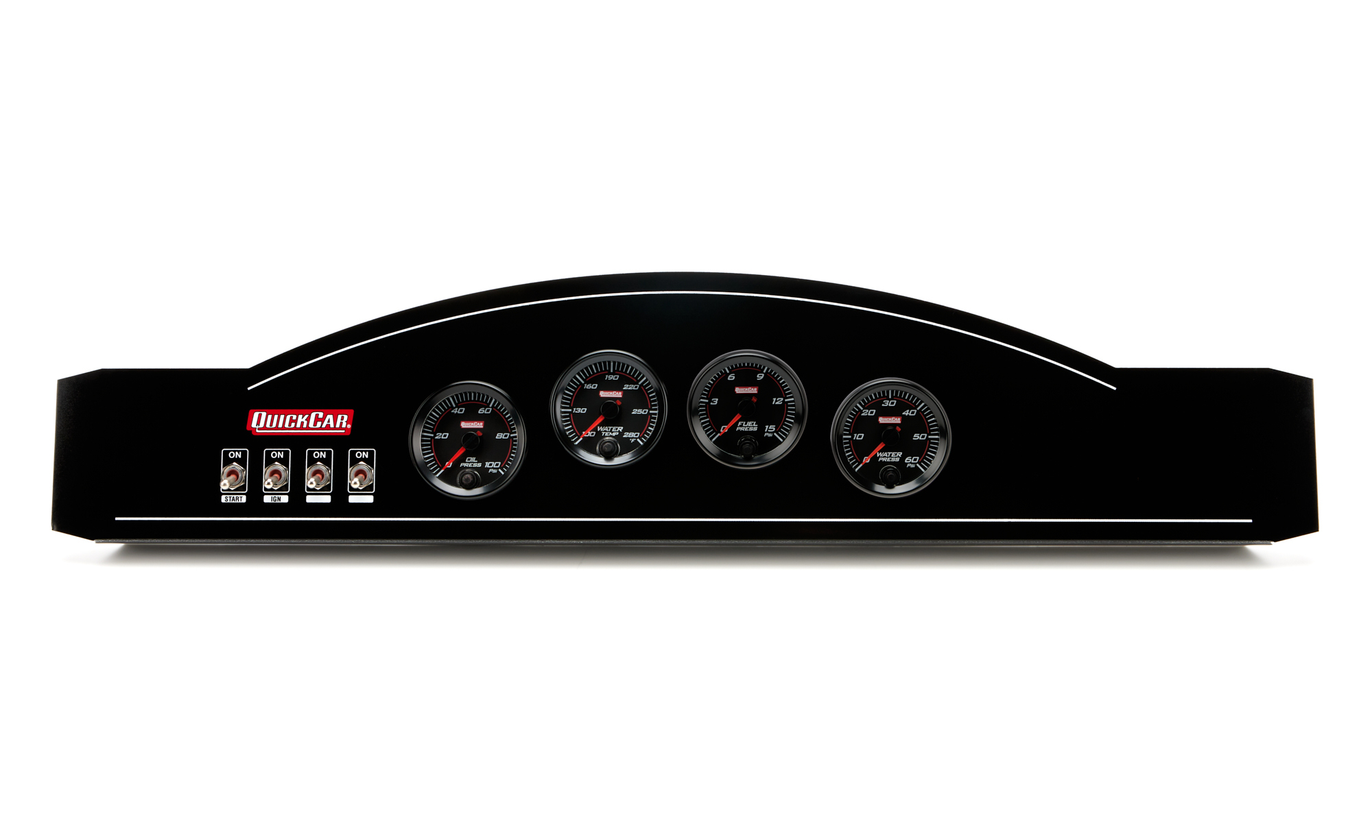 QUICKCAR RACING PRODUCTS Dash Panel Redline OP/WT /FP/WP Single Ignition 69-826-031