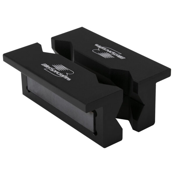 BILLET SPECIALTIES Vise Jaw Inserts Billet Aluminum Black 77906