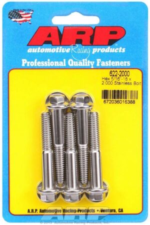 ARP S/S Bolt Kit – 6pt. (5) 5/16-18 x 2.000 622-2000