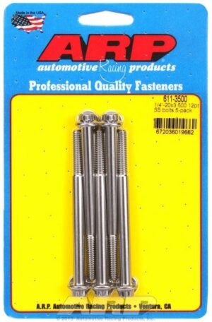 ARP S/S Bolt Kit – 12pt. (5) 1/4-20 x 3.500 611-3500