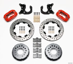 WILWOOD P/S Rear Disc Kit New Big Ford Drilled Red 140-2118-DR