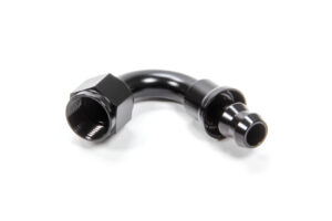 TRIPLE X RACE COMPONENTS #8 120 Degree Hose End Push Lock HF-12008BLK