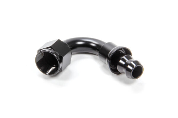 TRIPLE X RACE COMPONENTS #8 120 Degree Hose End Push Lock HF-12008BLK