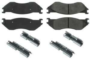 CENTRIC BRAKE PARTS Premium Semi-Metallic Br ake Pads with Shims and 300.0897